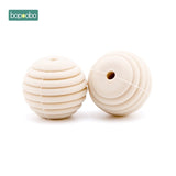 Bopoobo 10pcs Silicone Beads Baby Teething Round Spiral Beads Food Grade Beads 15mm DIY Threaded BPA Free Beads Baby Teethers
