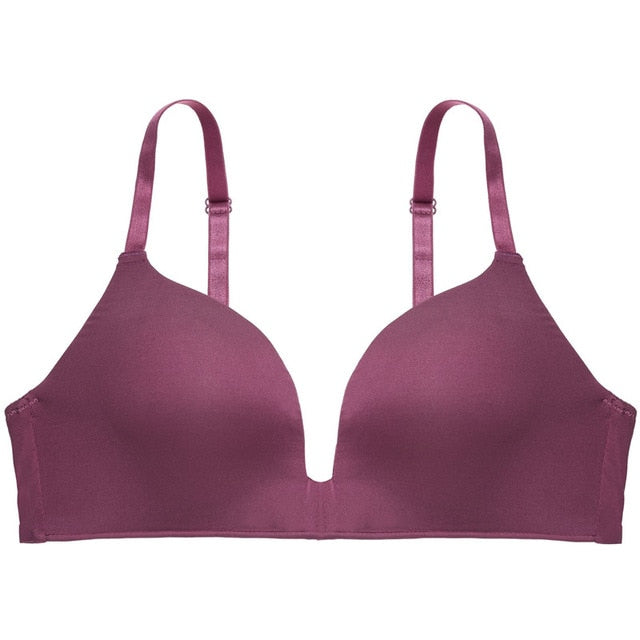 Sexy Push Up Bra Lingerie Deep U Cup Bras For Women Seamless Bra Wireless Bralette Backless Plunge Intimates Female Underwear