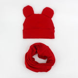 Baby Hat Cotton Ear Cap For Boys And Girls Winter Hat Scarf Set Children Boys Cap Scarf 2PCS
