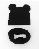 Baby Hat Cotton Ear Cap For Boys And Girls Winter Hat Scarf Set Children Boys Cap Scarf 2PCS
