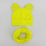 Baby Hat Cotton Ear Cap For Boys And Girls Winter Hat Scarf Set Children Boys Cap Scarf 2PCS