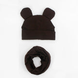 Baby Hat Cotton Ear Cap For Boys And Girls Winter Hat Scarf Set Children Boys Cap Scarf 2PCS