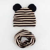 Baby Hat Cotton Ear Cap For Boys And Girls Winter Hat Scarf Set Children Boys Cap Scarf 2PCS