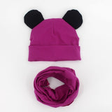 Baby Hat Cotton Ear Cap For Boys And Girls Winter Hat Scarf Set Children Boys Cap Scarf 2PCS
