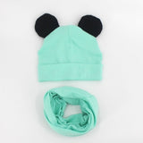 Baby Hat Cotton Ear Cap For Boys And Girls Winter Hat Scarf Set Children Boys Cap Scarf 2PCS
