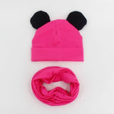 Baby Hat Cotton Ear Cap For Boys And Girls Winter Hat Scarf Set Children Boys Cap Scarf 2PCS