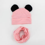 Baby Hat Cotton Ear Cap For Boys And Girls Winter Hat Scarf Set Children Boys Cap Scarf 2PCS