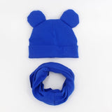 Baby Hat Cotton Ear Cap For Boys And Girls Winter Hat Scarf Set Children Boys Cap Scarf 2PCS