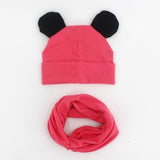 Baby Hat Cotton Ear Cap For Boys And Girls Winter Hat Scarf Set Children Boys Cap Scarf 2PCS
