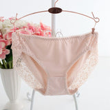 New Women Cotton Panties Solid Color Seamless Briefs Sexy Lace Lingeries Women's Plus Size Underpants
