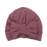 New Winter Baby Hat for Girls Big Bow Autumn Turban Baby Cap Photography Props Infant Beanie Baby Girl Hat Accessories 12 Colors