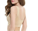 Women Sexy Sport Fitness Vest Lace Seamless Bra Cross Side Buckle Wireless Padded Cross Top Posture Corrector Lift Up Bra M L XL