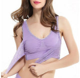 Women Sexy Sport Fitness Vest Lace Seamless Bra Cross Side Buckle Wireless Padded Cross Top Posture Corrector Lift Up Bra M L XL