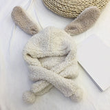 Winter Baby Hat Knit Kids Beanie Hat for Girl Boy Hats Scarf with Cute Headset Pattern Warm Scarf Velvet Lining Caps Baby Cap