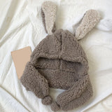 Winter Baby Hat Knit Kids Beanie Hat for Girl Boy Hats Scarf with Cute Headset Pattern Warm Scarf Velvet Lining Caps Baby Cap