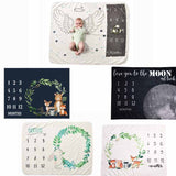 Baby Blanket Soft Flannel Photography Monthly Photo Newborn Children Wings Plant Cartoon Angel Milestone Sleeping Bath Crawling