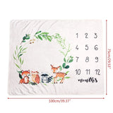 Baby Blanket Soft Flannel Photography Monthly Photo Newborn Children Wings Plant Cartoon Angel Milestone Sleeping Bath Crawling