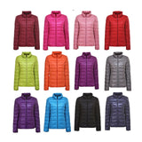 Winter Women 90% Ultra Light Down Jacket White Duck Down Hooded Jacket Long Sleeve Warm Coat Parka Female Solid Portable Outwear