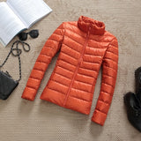 Winter Women 90% Ultra Light Down Jacket White Duck Down Hooded Jacket Long Sleeve Warm Coat Parka Female Solid Portable Outwear