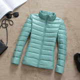 Winter Women 90% Ultra Light Down Jacket White Duck Down Hooded Jacket Long Sleeve Warm Coat Parka Female Solid Portable Outwear