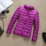 Winter Women 90% Ultra Light Down Jacket White Duck Down Hooded Jacket Long Sleeve Warm Coat Parka Female Solid Portable Outwear