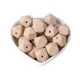 Joepada 14mm Hexagon Silicone Beads 30Pcs/lot For DIY Baby Pacifier Chain BPA Free Teething Baby Teether Baby Accessories