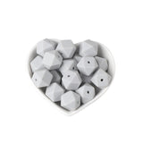 Joepada 14mm Hexagon Silicone Beads 30Pcs/lot For DIY Baby Pacifier Chain BPA Free Teething Baby Teether Baby Accessories