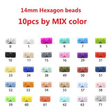 Joepada 14mm Hexagon Silicone Beads 30Pcs/lot For DIY Baby Pacifier Chain BPA Free Teething Baby Teether Baby Accessories