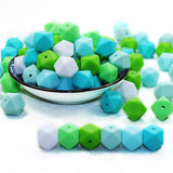 Joepada 14mm Hexagon Silicone Beads 30Pcs/lot For DIY Baby Pacifier Chain BPA Free Teething Baby Teether Baby Accessories