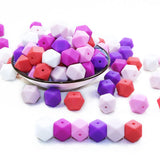 Joepada 14mm Hexagon Silicone Beads 30Pcs/lot For DIY Baby Pacifier Chain BPA Free Teething Baby Teether Baby Accessories