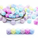 Joepada 14mm Hexagon Silicone Beads 30Pcs/lot For DIY Baby Pacifier Chain BPA Free Teething Baby Teether Baby Accessories