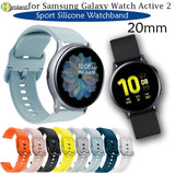 20mm Watch strap for Samsung Galaxy Watch Active 2 40/44mm Sport silicone Smart Wristbands for Samsung Gear S2 Classic 732 strap