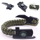MKENDN Men Multi-function Paracord Survival Bracelet Outdoor Camping Rescue Emergency Rope Bracelets with Knife For Women