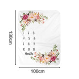 Baby Blanket Soft Flannel Photography Monthly Photo Newborn Children Wings Plant Cartoon Angel Milestone Sleeping Bath Crawling