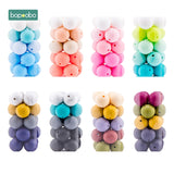 Bopoobo 12mm Silicone Beads 9mm 30pc Beads Food Grade Baby Teething Beads DIY Nursing Bracelet Silicone Tiny Rod Baby Teether