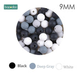 Bopoobo 12mm Silicone Beads 9mm 30pc Beads Food Grade Baby Teething Beads DIY Nursing Bracelet Silicone Tiny Rod Baby Teether
