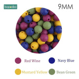 Bopoobo 12mm Silicone Beads 9mm 30pc Beads Food Grade Baby Teething Beads DIY Nursing Bracelet Silicone Tiny Rod Baby Teether