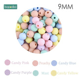 Bopoobo 12mm Silicone Beads 9mm 30pc Beads Food Grade Baby Teething Beads DIY Nursing Bracelet Silicone Tiny Rod Baby Teether