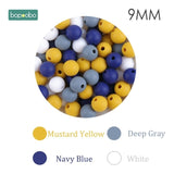 Bopoobo 12mm Silicone Beads 9mm 30pc Beads Food Grade Baby Teething Beads DIY Nursing Bracelet Silicone Tiny Rod Baby Teether