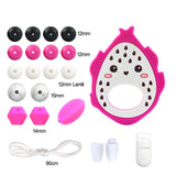 LOFCA Silicone Teether Wood Beads Set BPA Free DIY Baby Teething Necklace Toy Cartoon Koala Raccoon Pacifier chain Clip