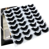 HBZGTLAD 16 Pairs 3D Mink Hair False Eyelashes Natural/Thick Long Eye Lashes Wispy Makeup Beauty Extension Tools