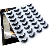 HBZGTLAD 16 Pairs 3D Mink Hair False Eyelashes Natural/Thick Long Eye Lashes Wispy Makeup Beauty Extension Tools