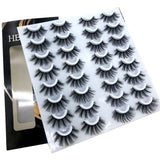 HBZGTLAD 16 Pairs 3D Mink Hair False Eyelashes Natural/Thick Long Eye Lashes Wispy Makeup Beauty Extension Tools