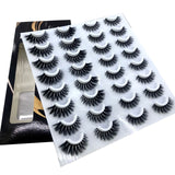 HBZGTLAD 16 Pairs 3D Mink Hair False Eyelashes Natural/Thick Long Eye Lashes Wispy Makeup Beauty Extension Tools