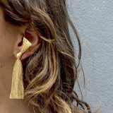 Tocona 15 Style Charming Big Flowers Drop Earrings for Women Butterfly Gold Metal Pearl Stone Leaf Geometric Jewelry Pendiente