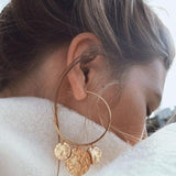 Tocona 15 Style Charming Big Flowers Drop Earrings for Women Butterfly Gold Metal Pearl Stone Leaf Geometric Jewelry Pendiente