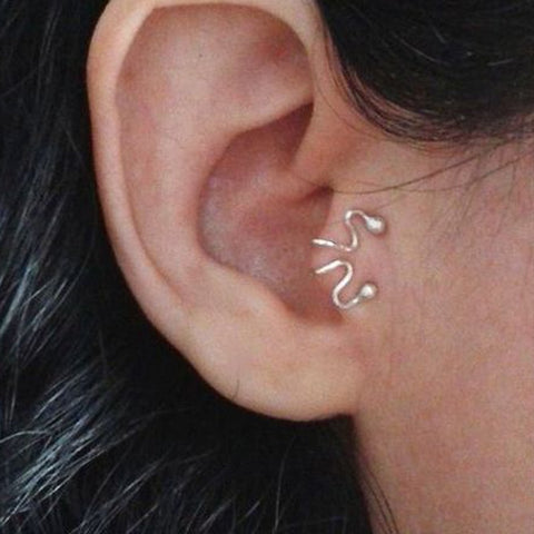 Single Earring Unique New Alloy Branch Tragus Piercing Earring For Women Non Piercing Clip Earring 2019