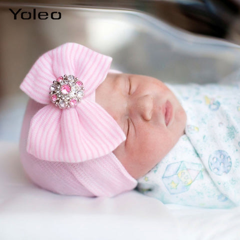 Infant Baby Hat Newborn Baby Beanie Cotton Knit Striped Baby Caps Toddler Hat Infant Beanie Hat Baby Girl Boy Hat Cap