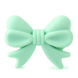 Keep&grow 10Pcs Bowknot Silicon Beads BPA Free Bow Tie Baby Teething Bead For DIY Jewelry Making Chewable Baby Teething Gift