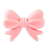 Keep&grow 10Pcs Bowknot Silicon Beads BPA Free Bow Tie Baby Teething Bead For DIY Jewelry Making Chewable Baby Teething Gift
